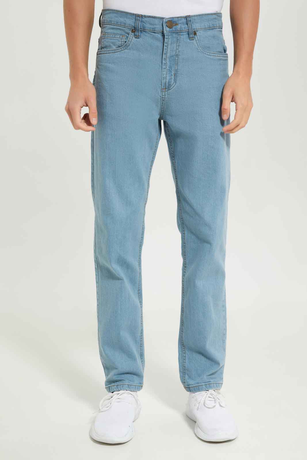Redtag-Light-Wash-Straight-Fit-Jean-Category:Jeans,-Colour:Lightwash,-Dept:Menswear,-Filter:Men's-Clothing,-Men-Jeans,-Non-Sale,-S22A,-Section:Men,-TBL-Men's-