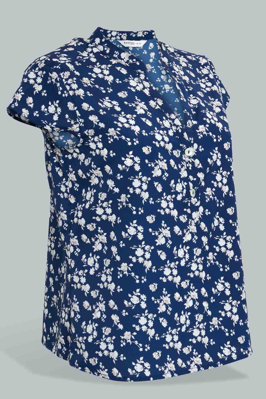 Redtag-Printed-Placket-Detail-Blouse-Blouses-Women's-