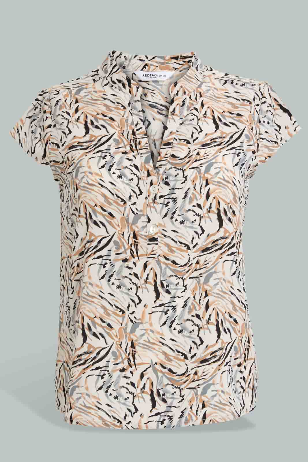 Redtag-Printed-Placket-Detail-Blouse-Blouses-Women's-