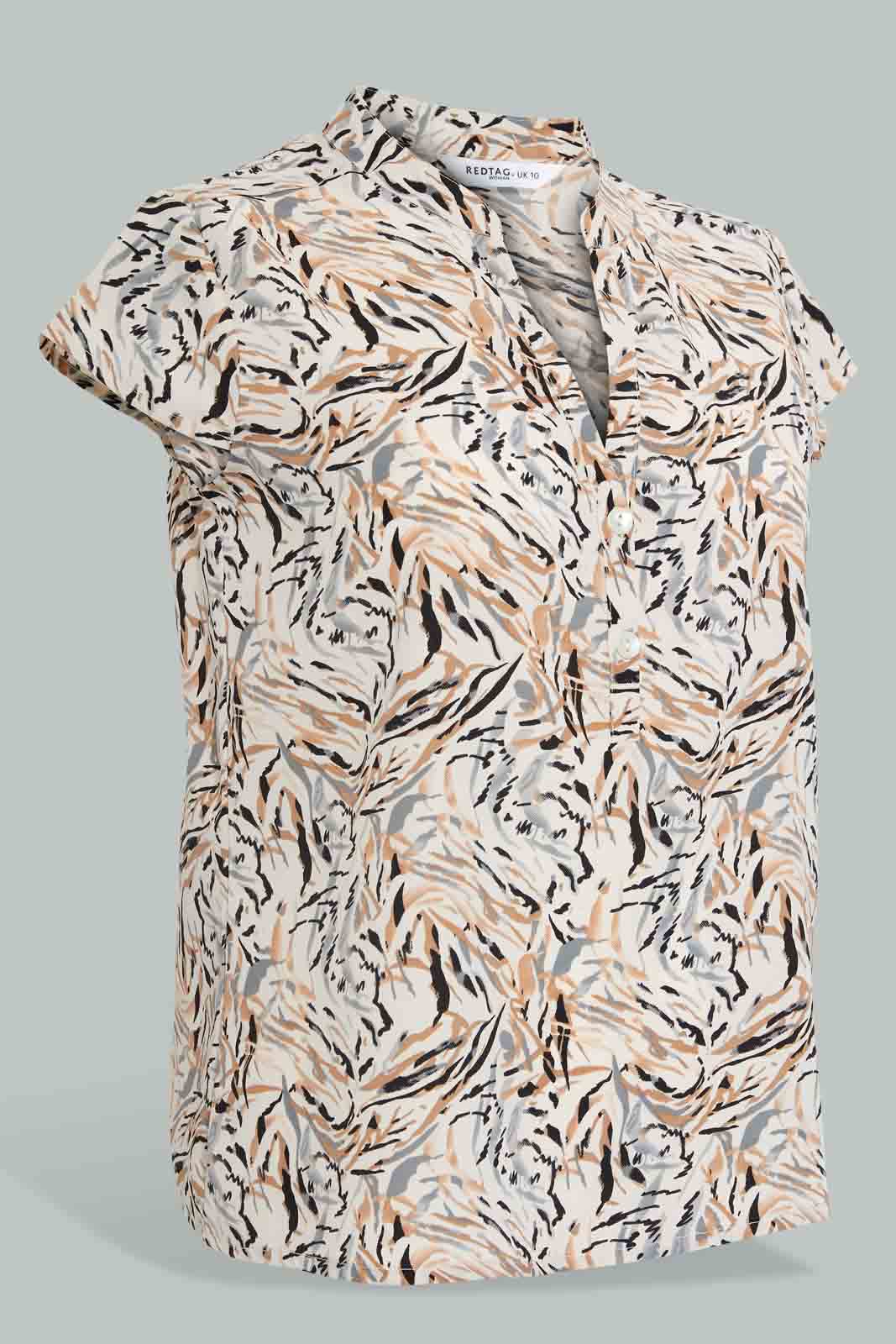 Redtag-Printed-Placket-Detail-Blouse-Blouses-Women's-