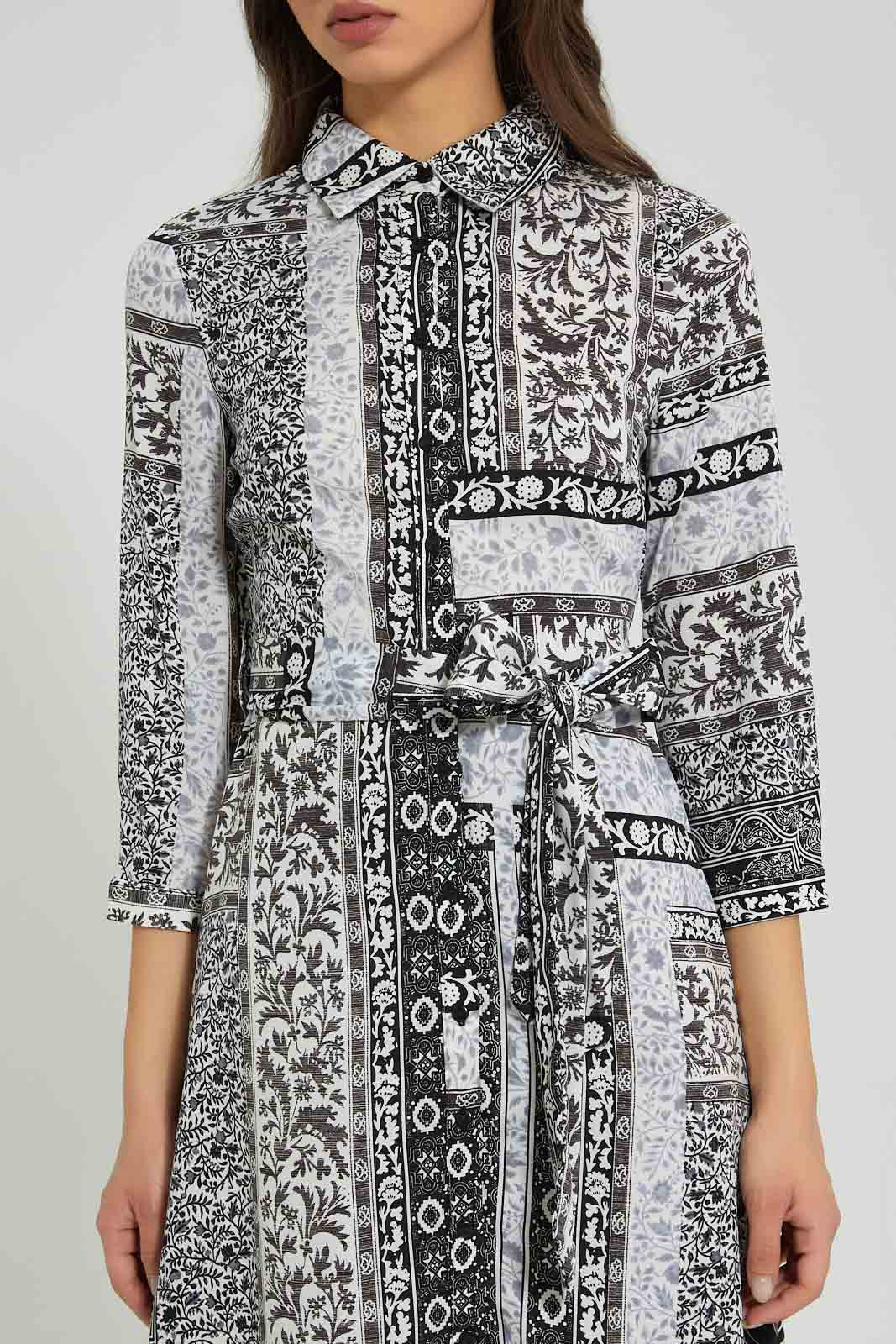 Redtag-Black-Patch-Print-Shirt-Dress-Dresses-Women's-