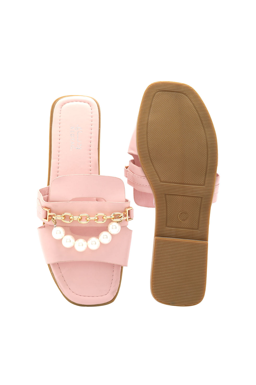 Redtag-Pink-Pearl-Trim-Mule-Category:Sandals,-Colour:Pink,-Deals:New-In,-Dept:Ladieswear,-Filter:Women's-Footwear,-LEC-Sandals,-New-In-Women-FOO,-Non-Sale,-Section:Women,-W22O-Women's-