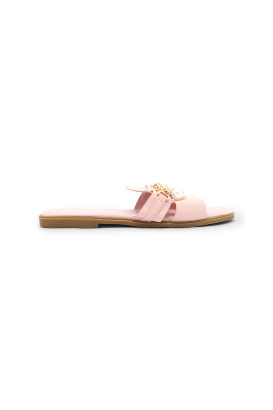 Redtag-Pink-Pearl-Trim-Mule-Category:Sandals,-Colour:Pink,-Deals:New-In,-Dept:Ladieswear,-Filter:Women's-Footwear,-LEC-Sandals,-New-In-Women-FOO,-Non-Sale,-Section:Women,-W22O-Women's-