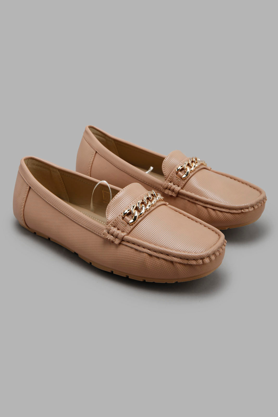 Redtag-Taupe-Square-Toe-Moccasin-Category:Shoes,-Colour:Pink,-Deals:New-In,-Filter:Women's-Footwear,-New-In-Women-FOO,-Non-Sale,-S22C,-Section:Women,-Women-Shoes-Women's-
