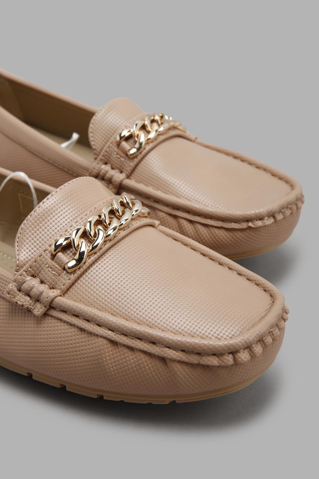 Redtag-Taupe-Square-Toe-Moccasin-Category:Shoes,-Colour:Pink,-Deals:New-In,-Filter:Women's-Footwear,-New-In-Women-FOO,-Non-Sale,-S22C,-Section:Women,-Women-Shoes-Women's-