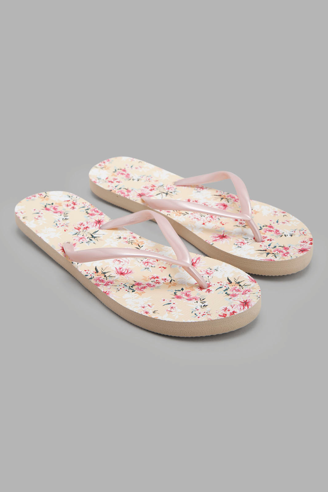 Redtag-Pink-Floral-Print-Flip-Flop-Category:Flip-Flops,-Colour:Pink,-Deals:3-For-50,-Deals:New-In,-Filter:Women's-Footwear,-New-In-Women-FOO,-Non-Sale,-Section:Women,-W22O,-Women-Flip-Flops-Women's-