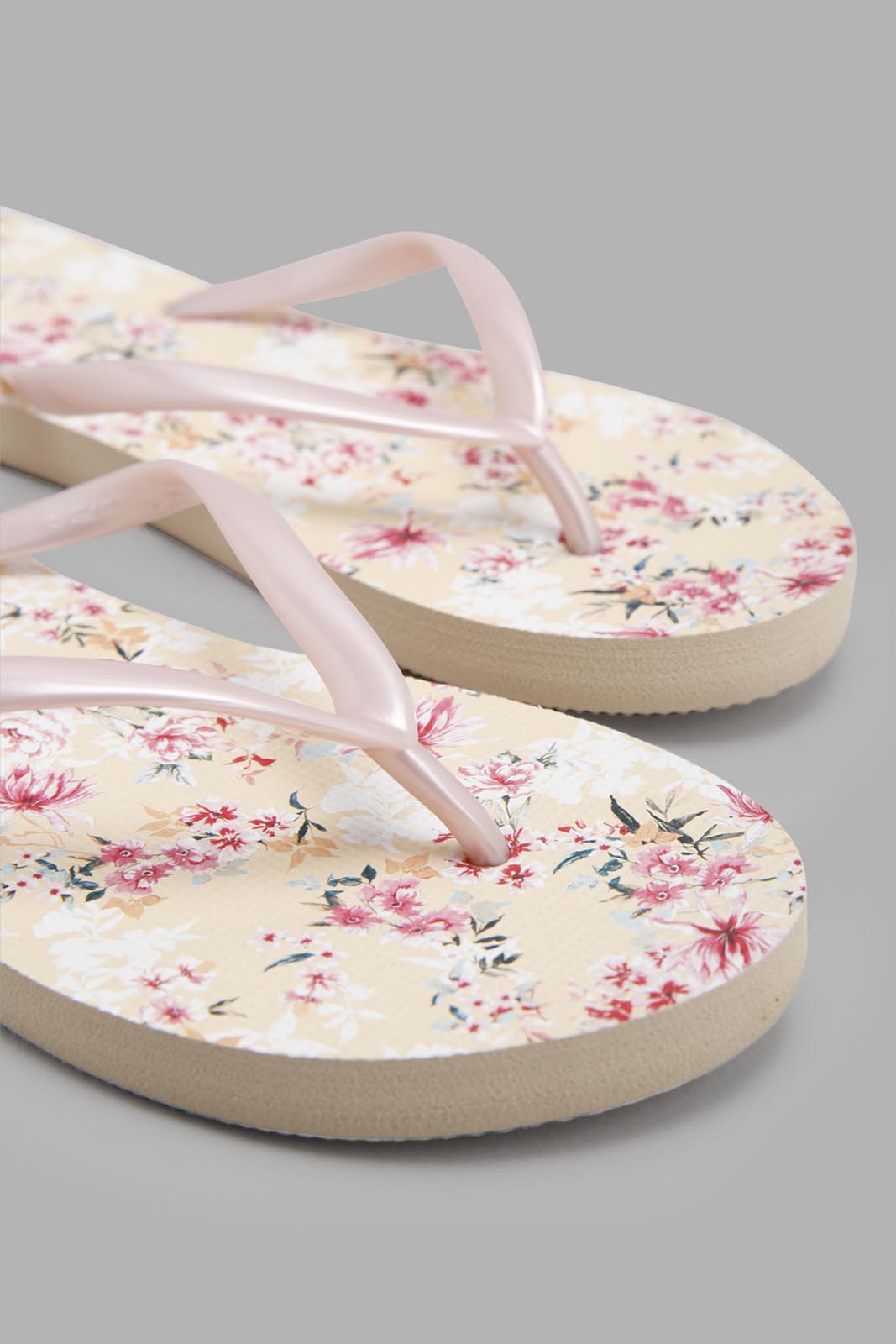Redtag-Pink-Floral-Print-Flip-Flop-Category:Flip-Flops,-Colour:Pink,-Deals:3-For-50,-Deals:New-In,-Filter:Women's-Footwear,-New-In-Women-FOO,-Non-Sale,-Section:Women,-W22O,-Women-Flip-Flops-Women's-
