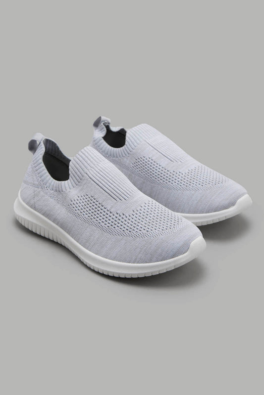 Redtag-Grey-Slip-On-Sneaker-Category:Trainers,-Colour:Grey,-Deals:New-In,-Filter:Women's-Footwear,-New-In-Women-FOO,-Non-Sale,-Section:Women,-W22O,-Women-Trainers-Women's-