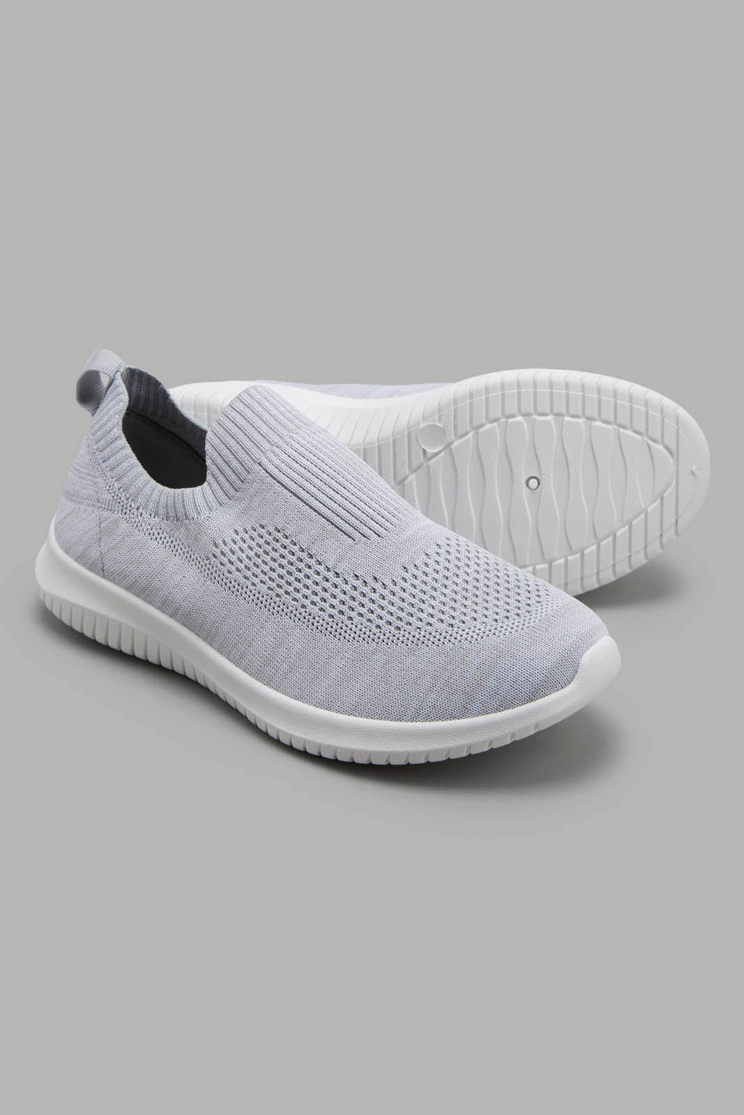 Redtag-Grey-Slip-On-Sneaker-Category:Trainers,-Colour:Grey,-Deals:New-In,-Filter:Women's-Footwear,-New-In-Women-FOO,-Non-Sale,-Section:Women,-W22O,-Women-Trainers-Women's-