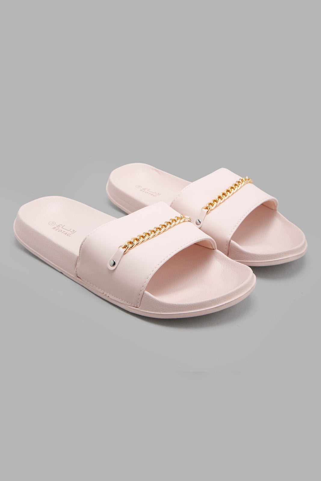 Redtag-Pink-Chain-Trim-Mule-Bundle,-Category:Flip-Flops,-Colour:Pink,-Deals:3-For-90,-Deals:New-In,-Filter:Women's-Footwear,-New-In-Women-FOO,-Section:Women,-W22O,-Women-Flip-Flops-Women's-