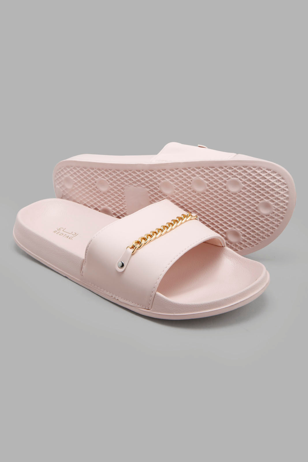 Redtag-Pink-Chain-Trim-Mule-Bundle,-Category:Flip-Flops,-Colour:Pink,-Deals:3-For-90,-Deals:New-In,-Filter:Women's-Footwear,-New-In-Women-FOO,-Section:Women,-W22O,-Women-Flip-Flops-Women's-