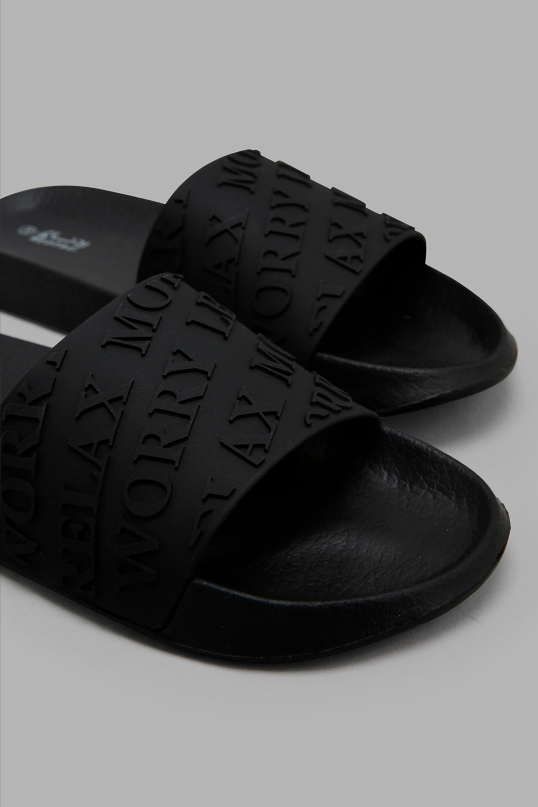 Redtag-Black-Slogan-Upper-Slide-Bundle,-Category:Flip-Flops,-Colour:Black,-Deals:3-For-90,-Deals:New-In,-Filter:Women's-Footwear,-New-In-Women-FOO,-Section:Women,-W22O,-Women-Flip-Flops-Women's-