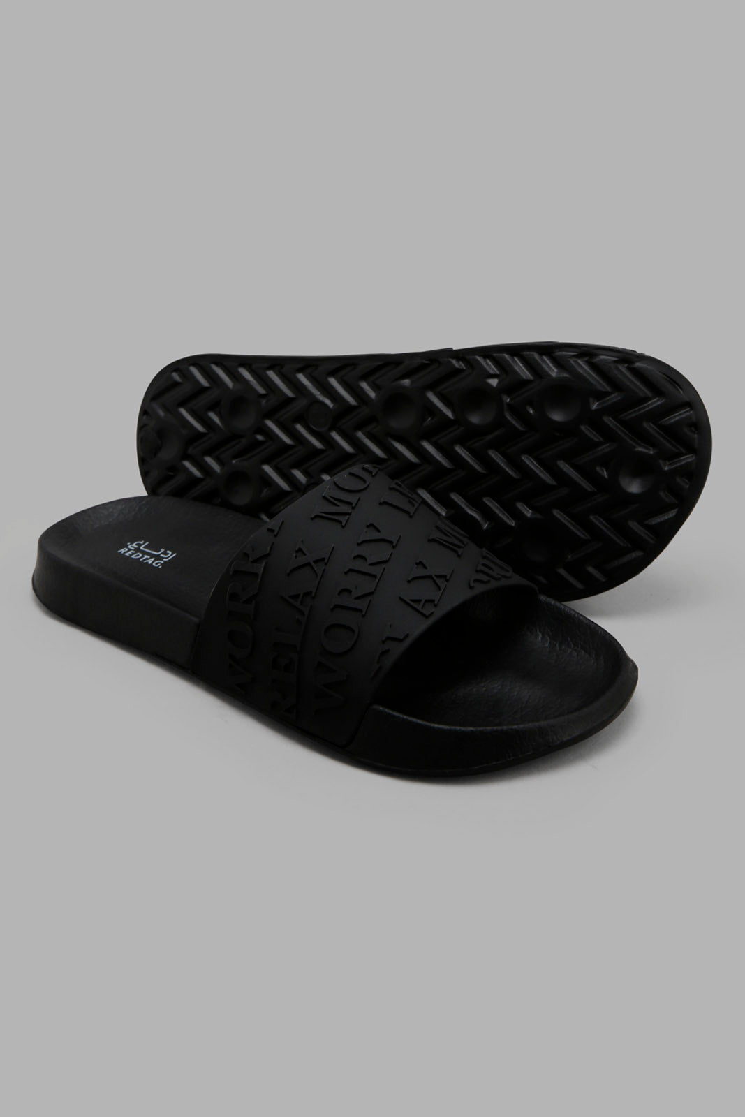 Redtag-Black-Slogan-Upper-Slide-Bundle,-Category:Flip-Flops,-Colour:Black,-Deals:3-For-90,-Deals:New-In,-Filter:Women's-Footwear,-New-In-Women-FOO,-Section:Women,-W22O,-Women-Flip-Flops-Women's-