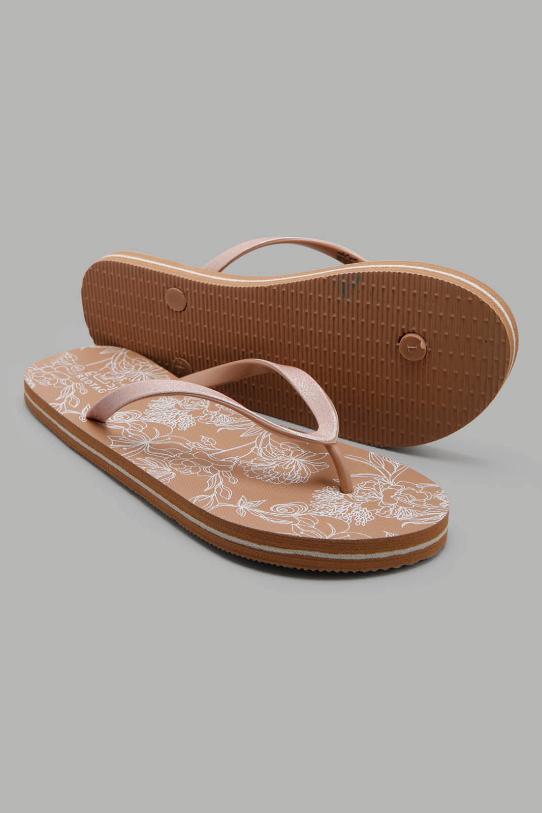 Redtag-Taupe-Floral-Print-Flip-Flop-Bundle,-Category:Flip-Flops,-Colour:Taupe,-Deals:4-For-90,-Deals:New-In,-Filter:Women's-Footwear,-New-In-Women-FOO,-Section:Women,-W22O,-Women-Flip-Flops-Women's-