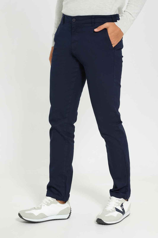 Redtag-Navy-Straight-Fit-Chino-Category:Trousers,-Colour:Navy,-Dept:Menswear,-Filter:Men's-Clothing,-Men-Trousers,-Non-Sale,-S22A,-Section:Men,-TBL-Men's-