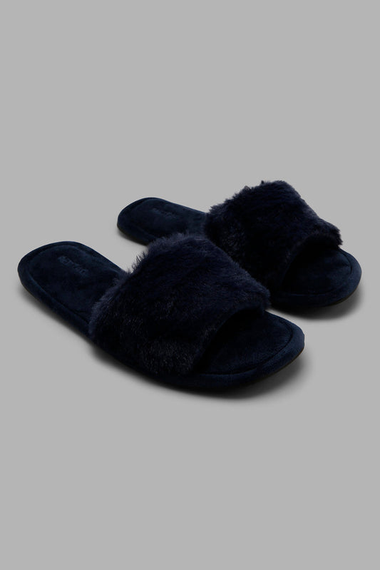 Redtag-Navy-Slipper--Women's-