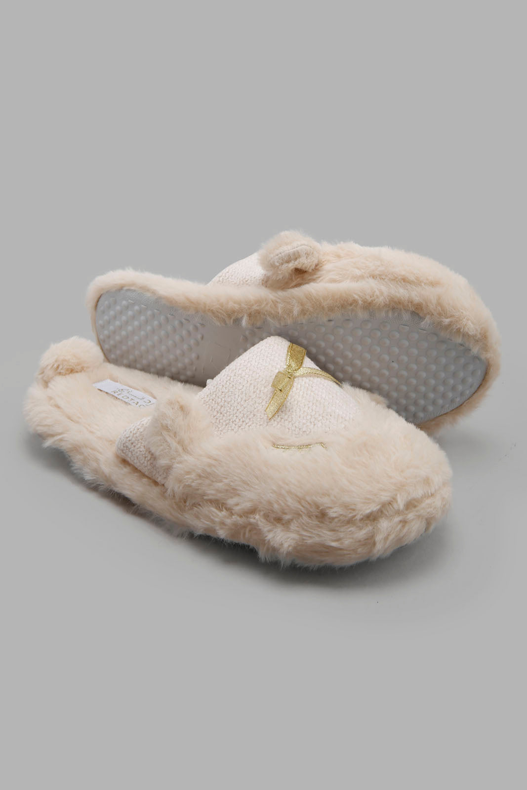 Redtag-Beige-Bunny-Ears-Slipper--Women's-