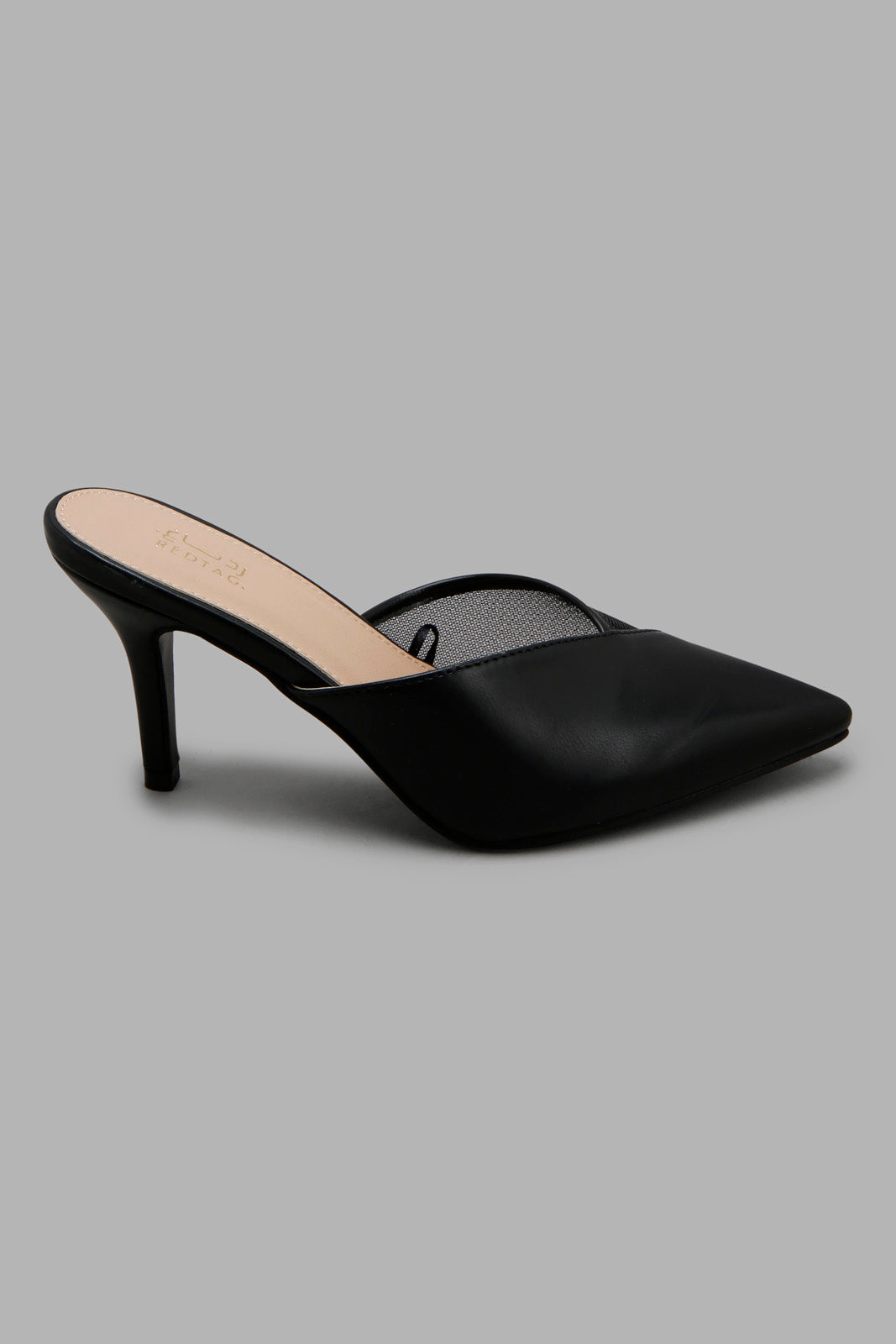 Redtag-Black-Mesh-Closed-Toe-Mule-Category:Formal-Shoes,-Colour:Black,-Deals:New-In,-Filter:Women's-Footwear,-New-In-Women-FOO,-Non-Sale,-S22C,-Section:Women,-Women-Formal-Shoes-Women's-
