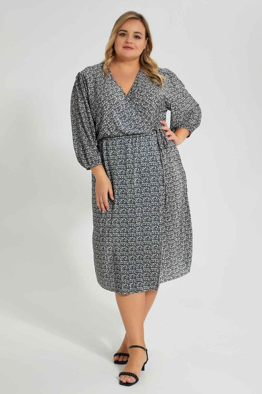 Redtag-Assorted-Plisse-Printed-Dress-Colour:Assorted,-Filter:Plus-Size,-LDP-Dresses,-New-In,-New-In-LDP,-Non-Sale,-S22B,-Section:Women-Women's-
