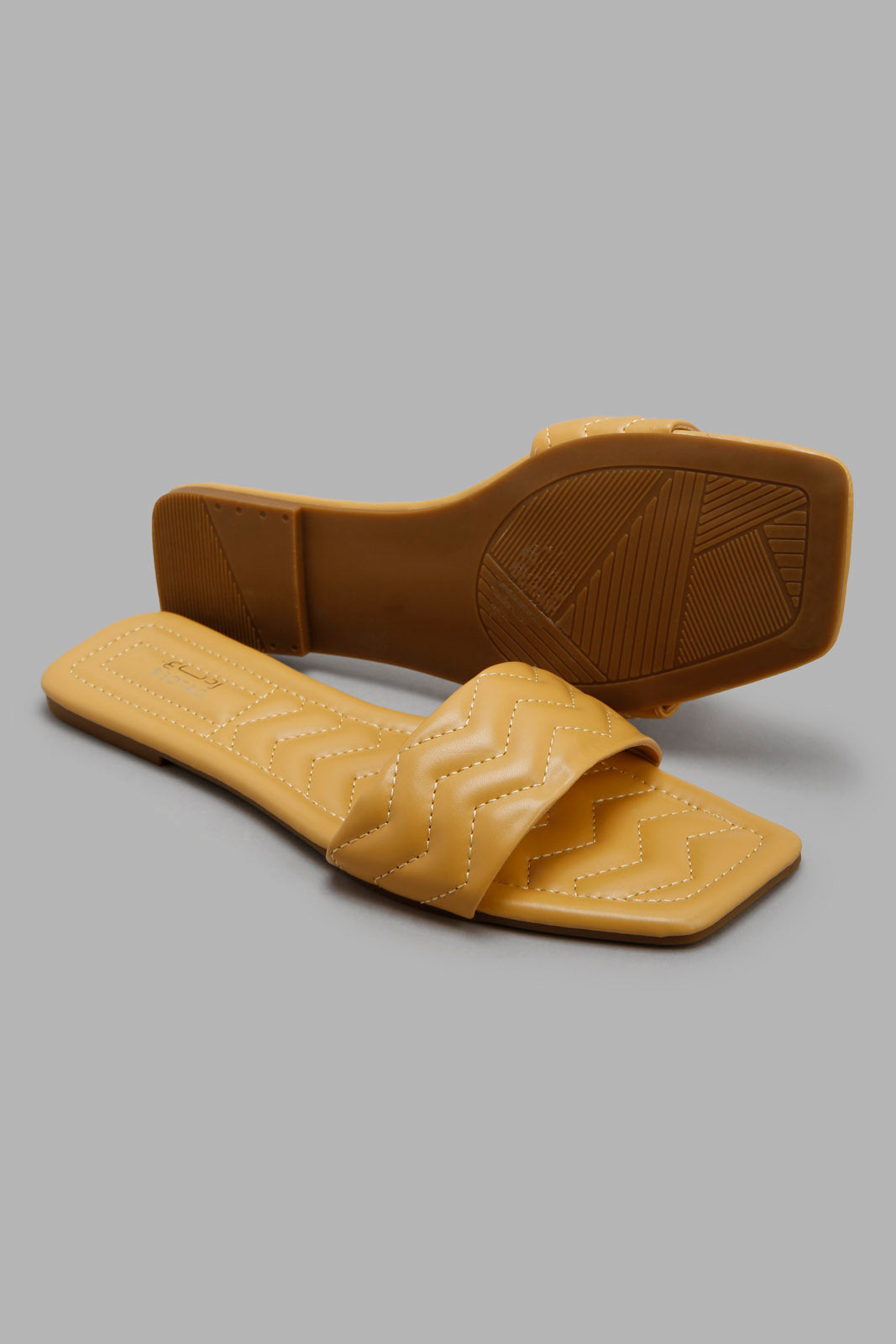 Redtag-Mustard-Quilt-Mule-Bundle,-Category:Sandals,-Colour:Mustard,-Deals:2-For-90,-Deals:New-In,-Filter:Women's-Footwear,-LEC-Sandals,-New-In-Women-FOO,-S22C,-Section:Women-Women's-