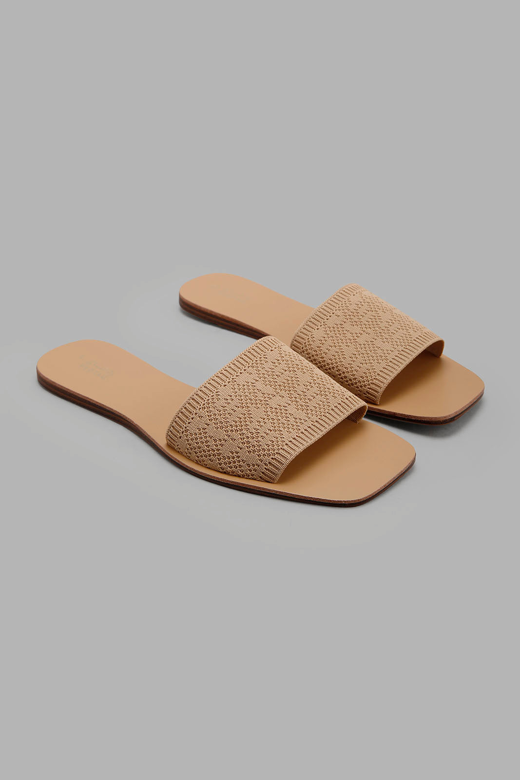 Redtag-Taupe-Knit-Mule-Category:Sandals,-Colour:Taupe,-Deals:New-In,-Filter:Women's-Footwear,-LEC-Sandals,-New-In-Women-FOO,-Non-Sale,-Section:Women,-W22A-Women's-