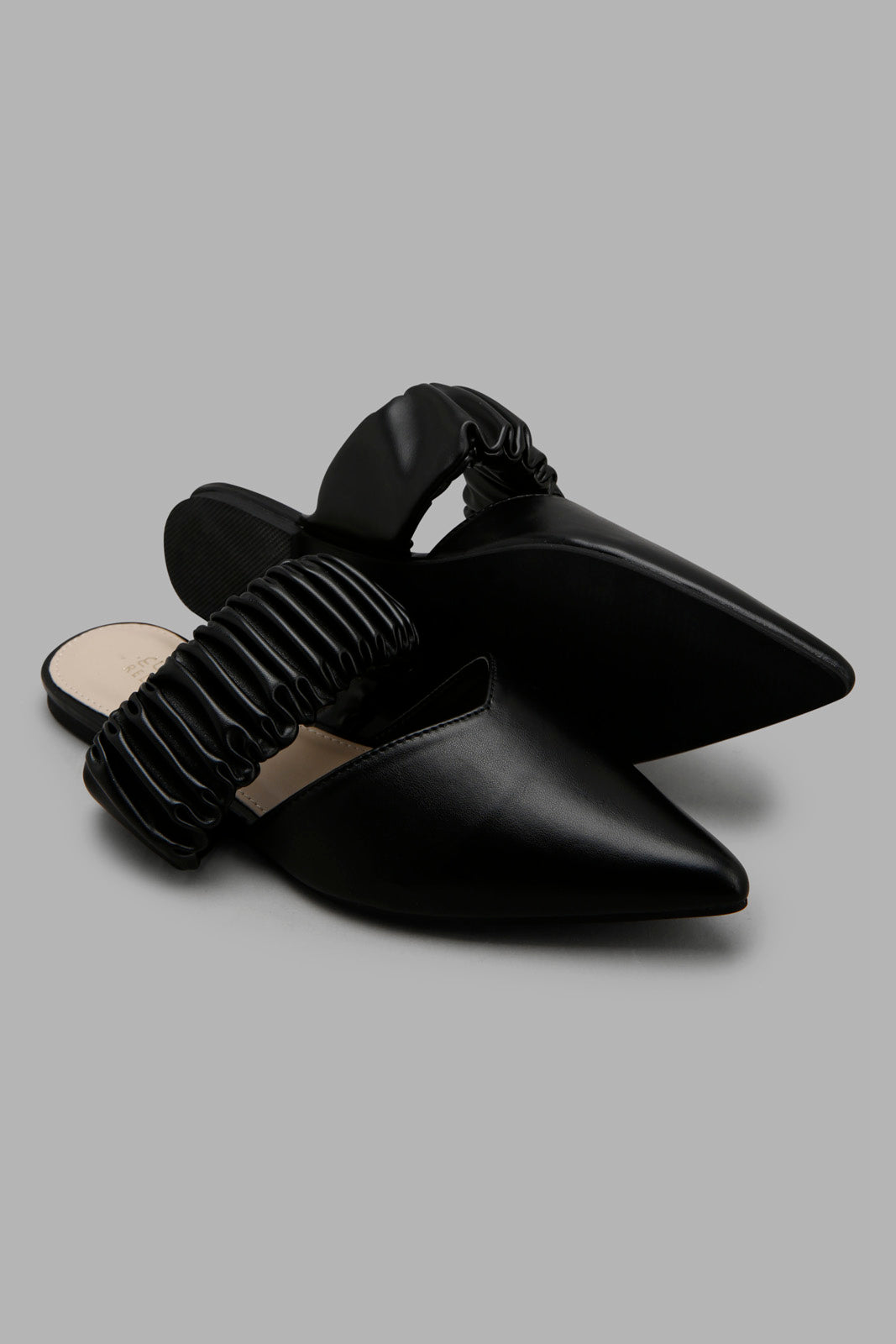 Redtag-Black-Ruche-Closed-Toe-Mule-Category:Shoes,-Colour:Black,-Filter:Women's-Footwear,-New-In,-New-In-Women-FOO,-Non-Sale,-Section:Women,-W22A,-Women-Shoes-Women's-