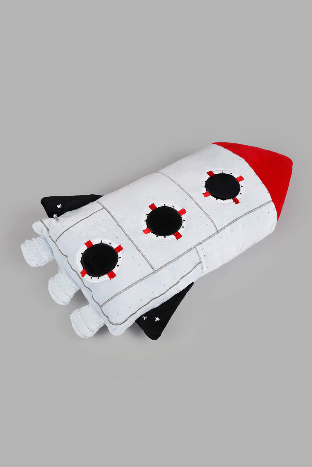 Redtag-Grey-Rocket-Kids-Cushion-Category:Cushions,-Colour:Grey,-Filter:Home-Bedroom,-HMW-BED-Cushions,-Non-Sale,-S22C,-Section:Homewares-Home-Bedroom-