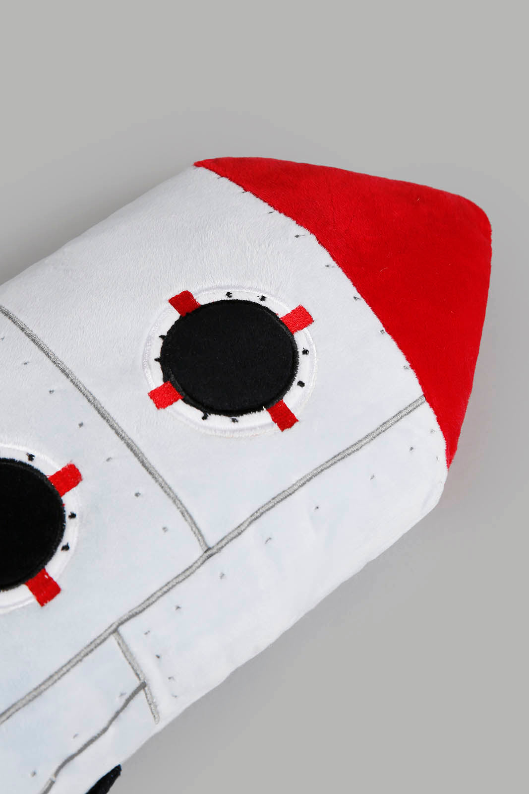 Redtag-Grey-Rocket-Kids-Cushion-Category:Cushions,-Colour:Grey,-Filter:Home-Bedroom,-HMW-BED-Cushions,-Non-Sale,-S22C,-Section:Homewares-Home-Bedroom-