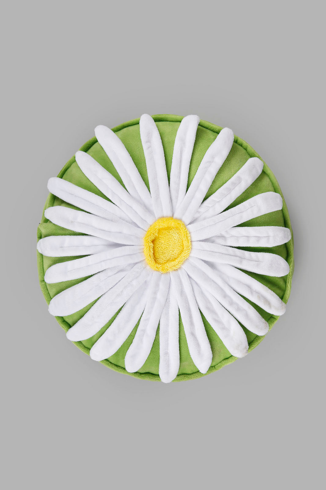 Redtag-White/Green-Flower-Kids-Cushion-Category:Cushions,-Colour:Green,-Filter:Home-Bedroom,-HMW-BED-Cushions,-Non-Sale,-S22C,-Section:Homewares-Home-Bedroom-