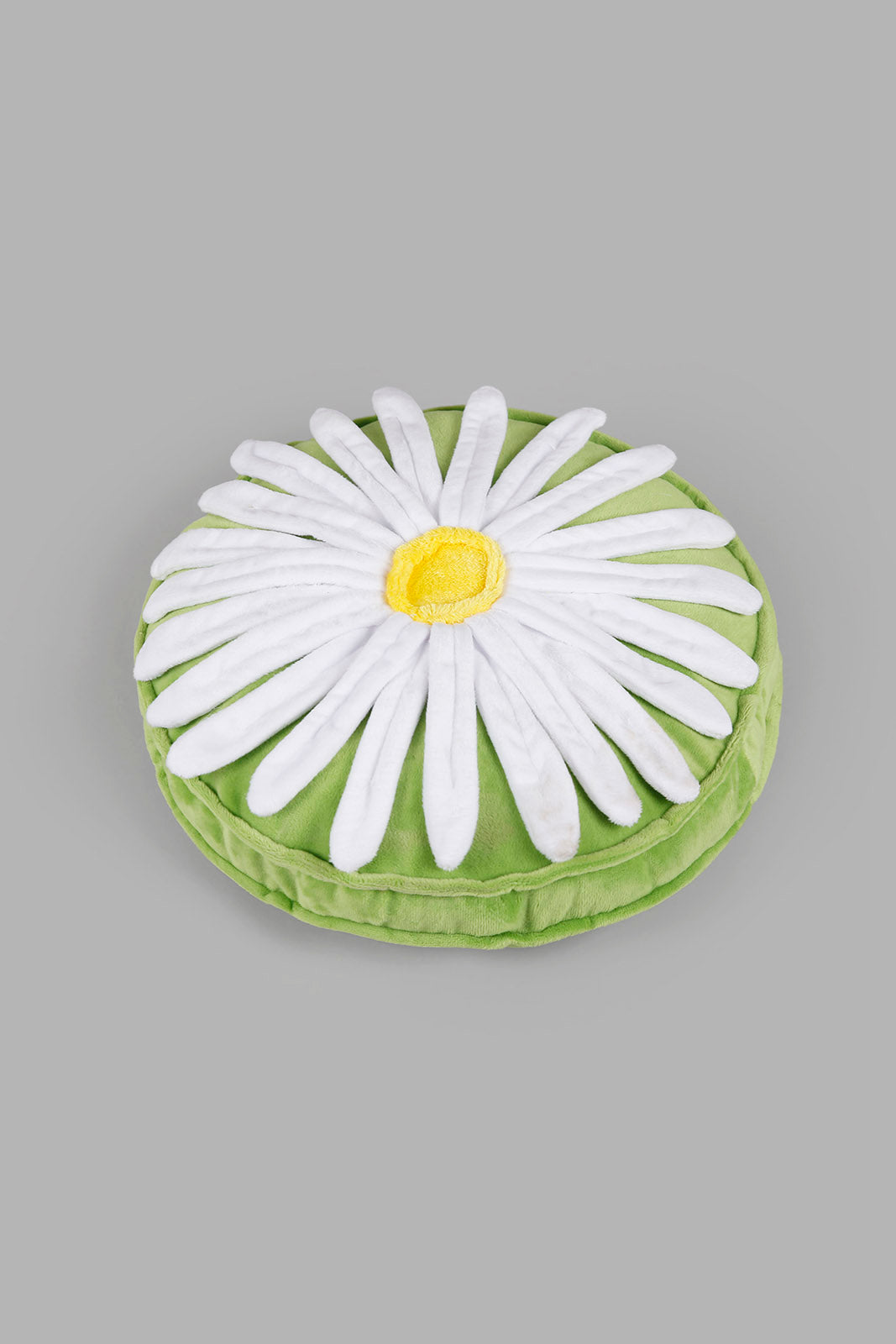 Redtag-White/Green-Flower-Kids-Cushion-Category:Cushions,-Colour:Green,-Filter:Home-Bedroom,-HMW-BED-Cushions,-Non-Sale,-S22C,-Section:Homewares-Home-Bedroom-