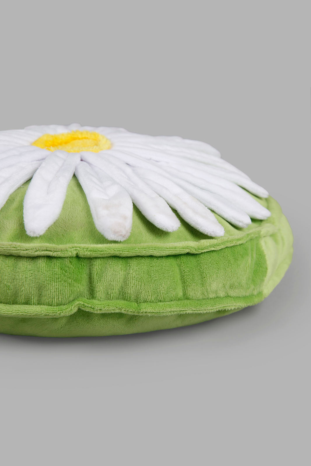 Redtag-White/Green-Flower-Kids-Cushion-Category:Cushions,-Colour:Green,-Filter:Home-Bedroom,-HMW-BED-Cushions,-Non-Sale,-S22C,-Section:Homewares-Home-Bedroom-