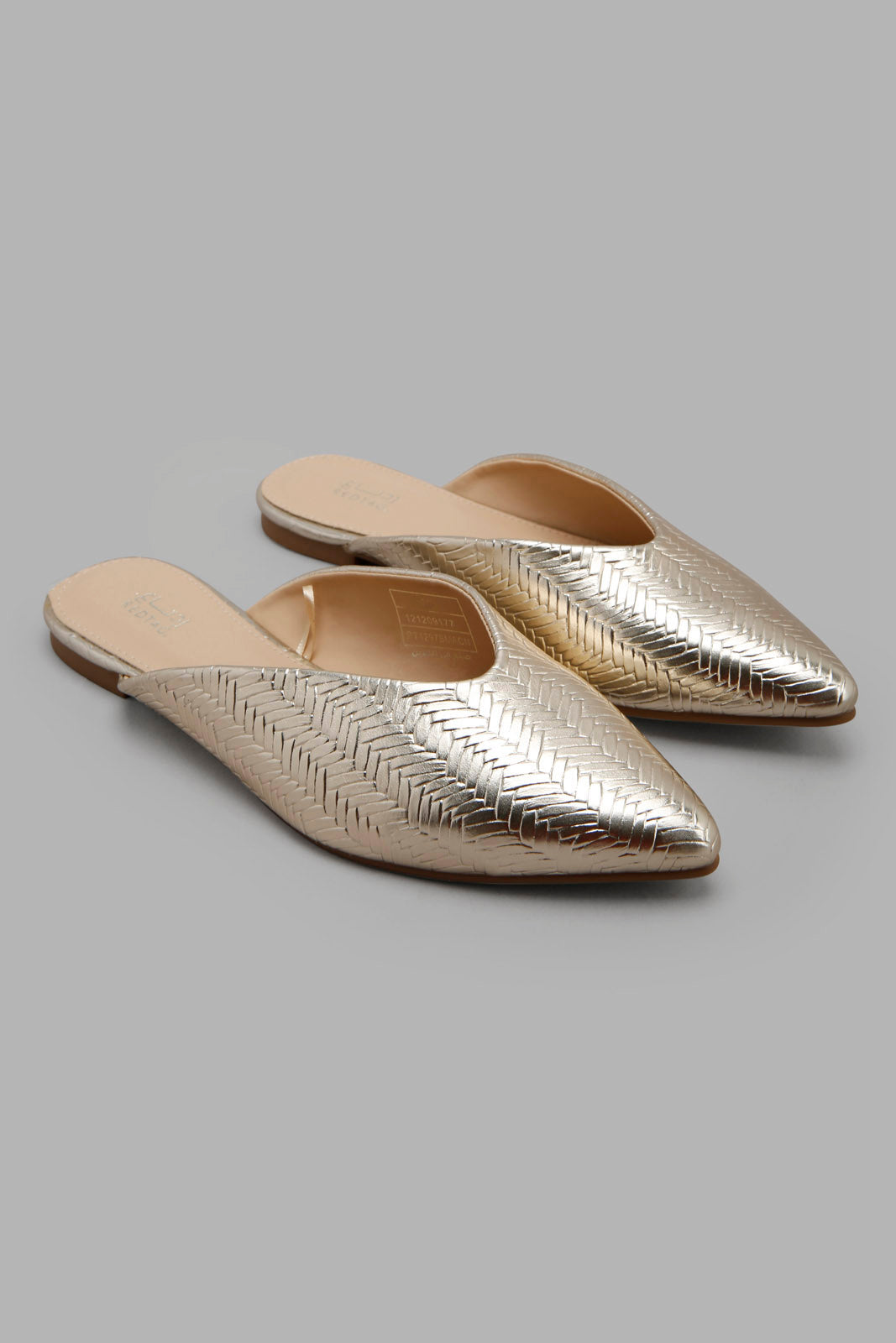 Redtag-Gold-Weave-Closed-Toe-Mule-Category:Shoes,-Colour:Gold,-Filter:Women's-Footwear,-New-In,-New-In-Women-FOO,-Non-Sale,-Section:Women,-W22A,-Women-Shoes-Women's-