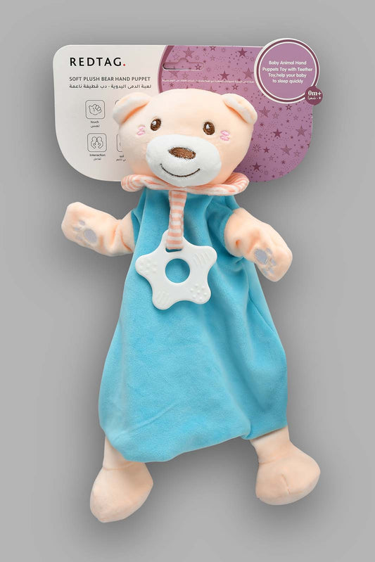 Redtag-Multicolour-Baby-Finger-Puppet(Bear)-With-Bells-And-Food-Grade-Teether-Rattles-New-Born-Baby-