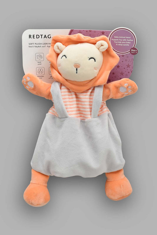 Redtag-Multicolour-Baby-Finger-Puppet(Lion)-With-Bells-Rattles-New-Born-Baby-