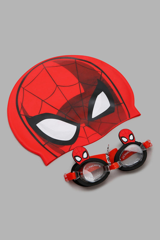Redtag-Assorted-Spiderman-Silicone-Swim-Cap-+-Swim-Goggle-Set-BTS,-Category:Toys,-CHR,-Colour:Assorted,-Filter:Toys-Accessories,-IMP-Toys,-New-In,-New-In-IMP-ACC,-Non-Sale,-S22C,-Section:Girls-(0-to-14Yrs)-Toys-