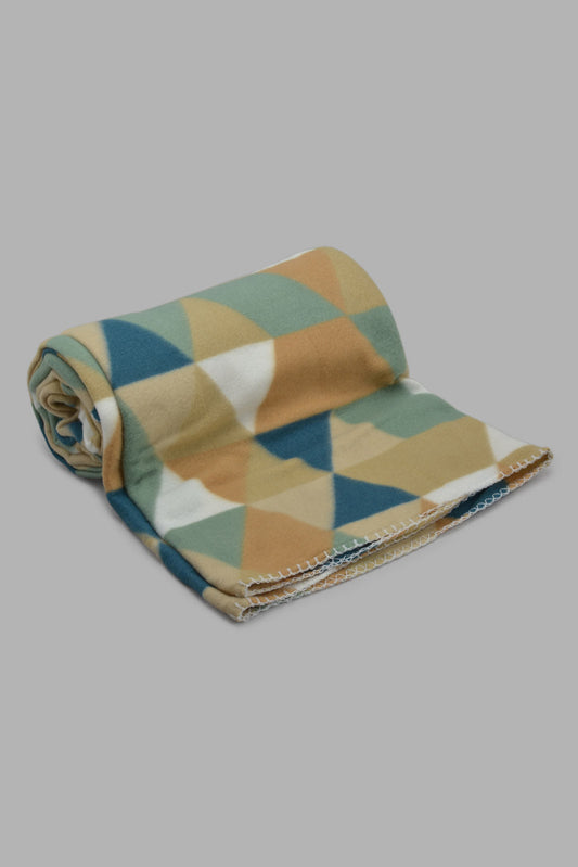 Redtag-Multi-Colour-Grey-Geometric-Print-Single-Fleece-Blanket-Category:Blankets,-Colour:Multicolour,-Filter:Home-Bedroom,-HMW-BED-Blankets,-New-In,-New-In-HMW-BED,-Non-Sale,-S22C,-Section:Homewares-Home-Bedroom-