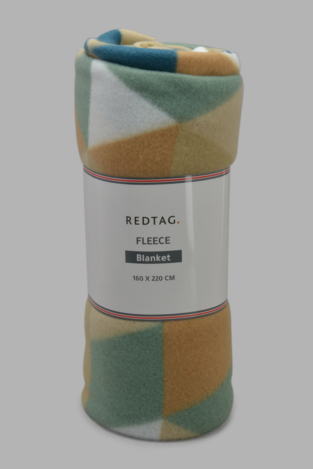 Redtag-Multi-Colour-Grey-Geometric-Print-Single-Fleece-Blanket-Category:Blankets,-Colour:Multicolour,-Filter:Home-Bedroom,-HMW-BED-Blankets,-New-In,-New-In-HMW-BED,-Non-Sale,-S22C,-Section:Homewares-Home-Bedroom-