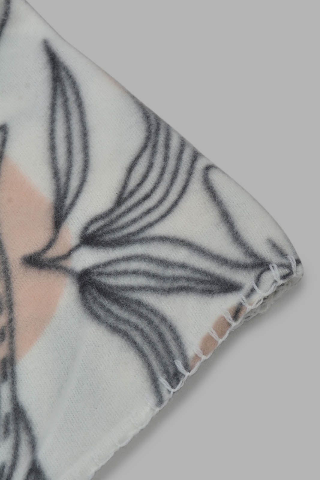 Redtag-Pink/White-Floral-Print-Single-Fleece-Blanket-Category:Blankets,-Colour:Pink,-Filter:Home-Bedroom,-HMW-BED-Blankets,-New-In,-New-In-HMW-BED,-Non-Sale,-S22C,-Section:Homewares-Home-Bedroom-