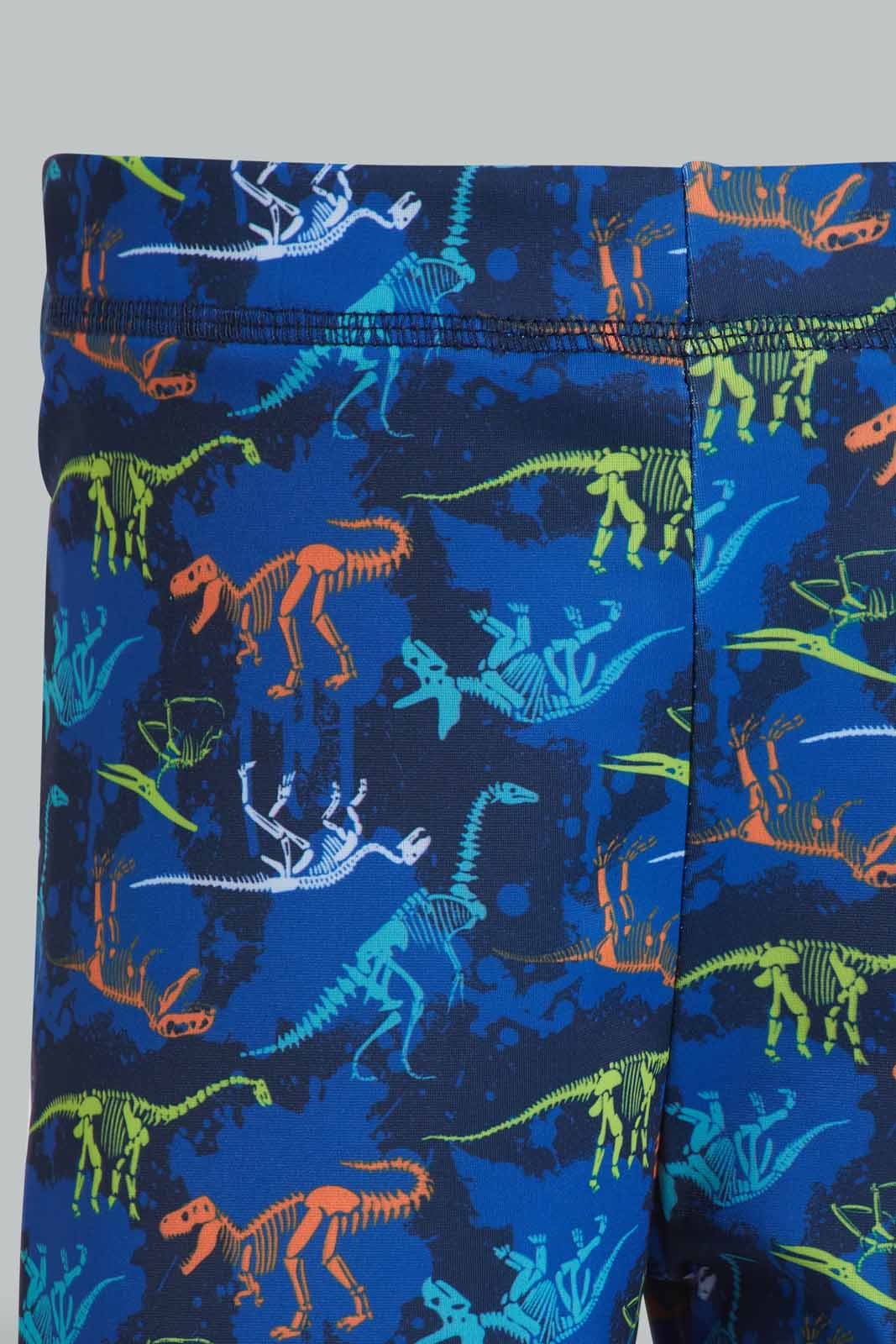 Redtag-Navy-Print-Swimtrunk-Swim-Shorts-Boys-2 to 8 Years