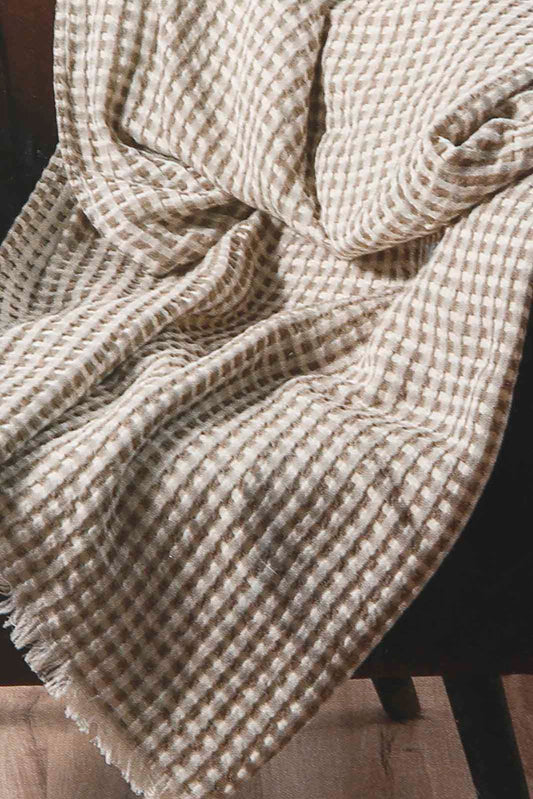 Redtag-Beige-Waffle-Throw-Category:Throws,-Colour:Beige,-Filter:Home-Bedroom,-HMW-BED-Throws,-JUBLIANT,-Non-Sale,-S22C,-Section:Homewares-Home-Bedroom-