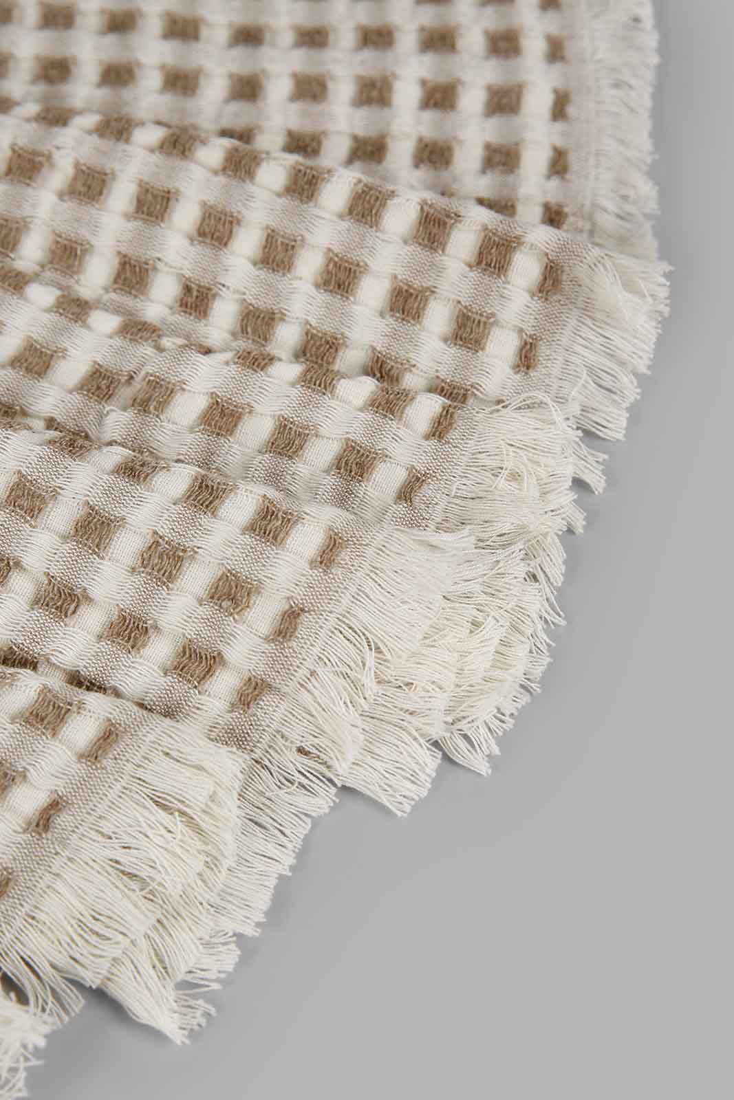 Redtag-Beige-Waffle-Throw-Category:Throws,-Colour:Beige,-Filter:Home-Bedroom,-HMW-BED-Throws,-JUBLIANT,-Non-Sale,-S22C,-Section:Homewares-Home-Bedroom-