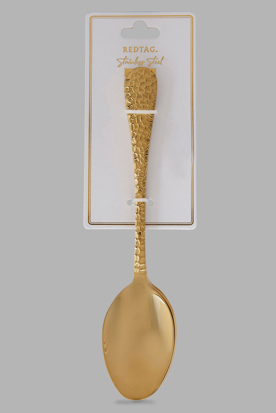 Redtag-Gold-Dinner-Spoon-Hammered-Finish-Set-(4-Piece)-Category:Spoons,-Colour:Gold,-Filter:Home-Dining,-HMW-DIN-Cutlery,-S22C,-Section:Homewares-Home-Dining-