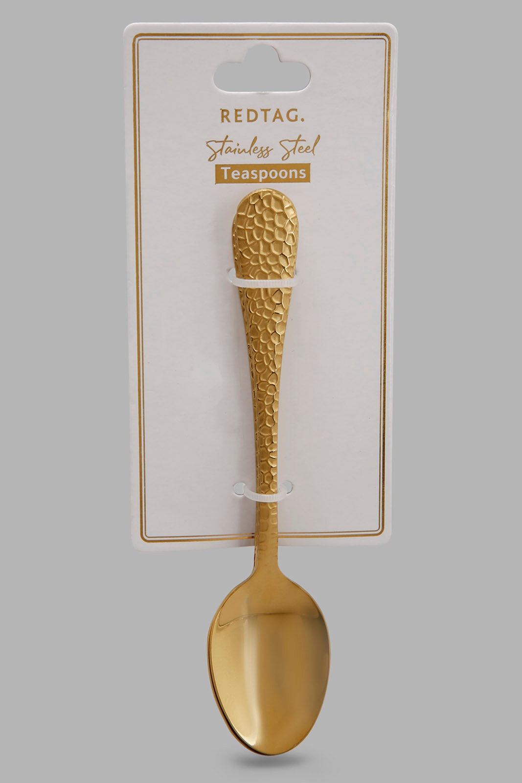 Redtag-Gold-Tea-Spoon-Hammered-Finish-Set-(4-Piece)-Category:Spoons,-Colour:Gold,-Filter:Home-Dining,-HMW-DIN-Cutlery,-Non-Sale,-S22C,-Section:Homewares-Home-Dining-