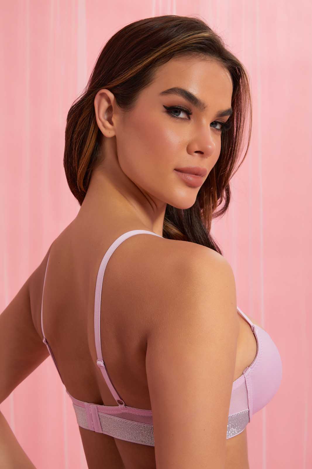 Redtag-Pink-Plain-Padded-Plunge-Bra-Plunge-Bras-Women's-