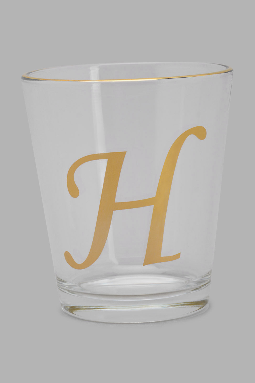 Clear Glass With Alphabet H