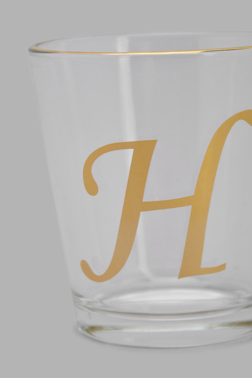 Clear Glass With Alphabet H