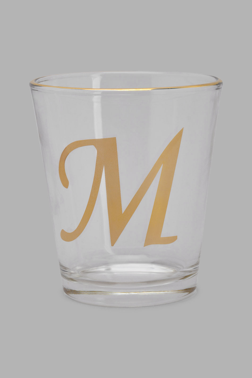 Clear Glass With Alphabet M