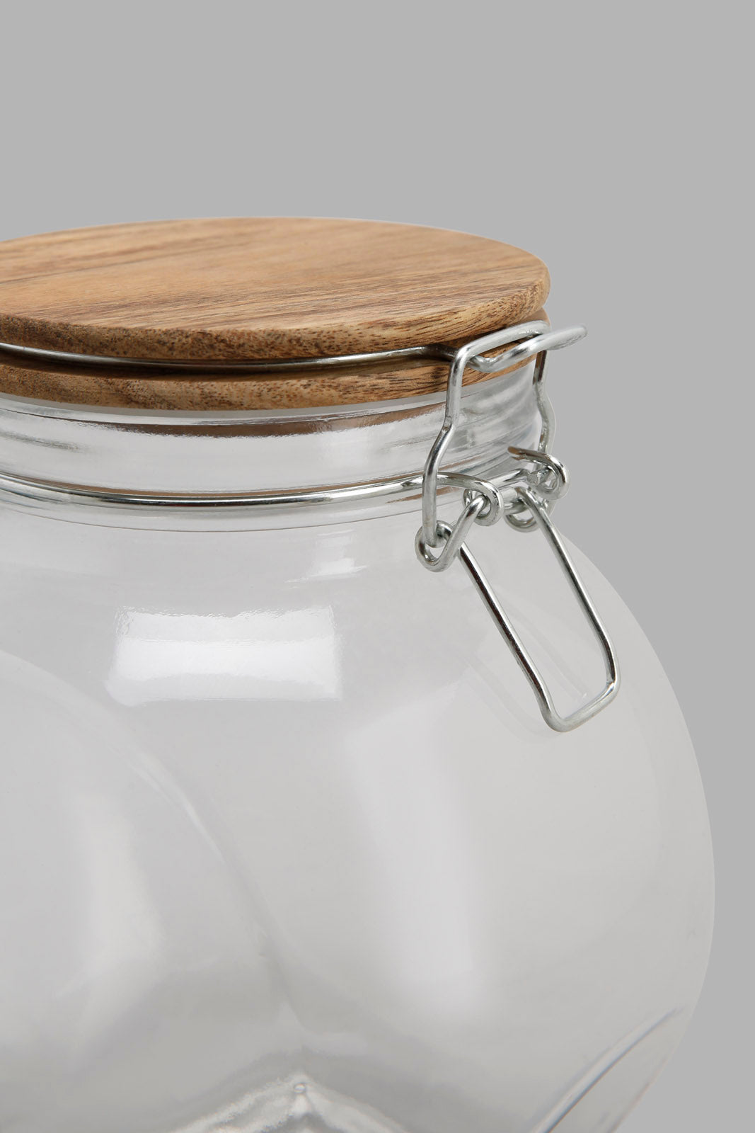 Redtag-Clear-Glass-Jar-With-Woven-Lid-(Medium)-Category:Canisters-And-Jars,-Colour:White,-Deals:New-In,-Filter:Home-Dining,-HARMONY,-HMW-DIN-Storage,-New-In-HMW-DIN,-Non-Sale,-Section:Homewares,-W22O-Home-Dining-