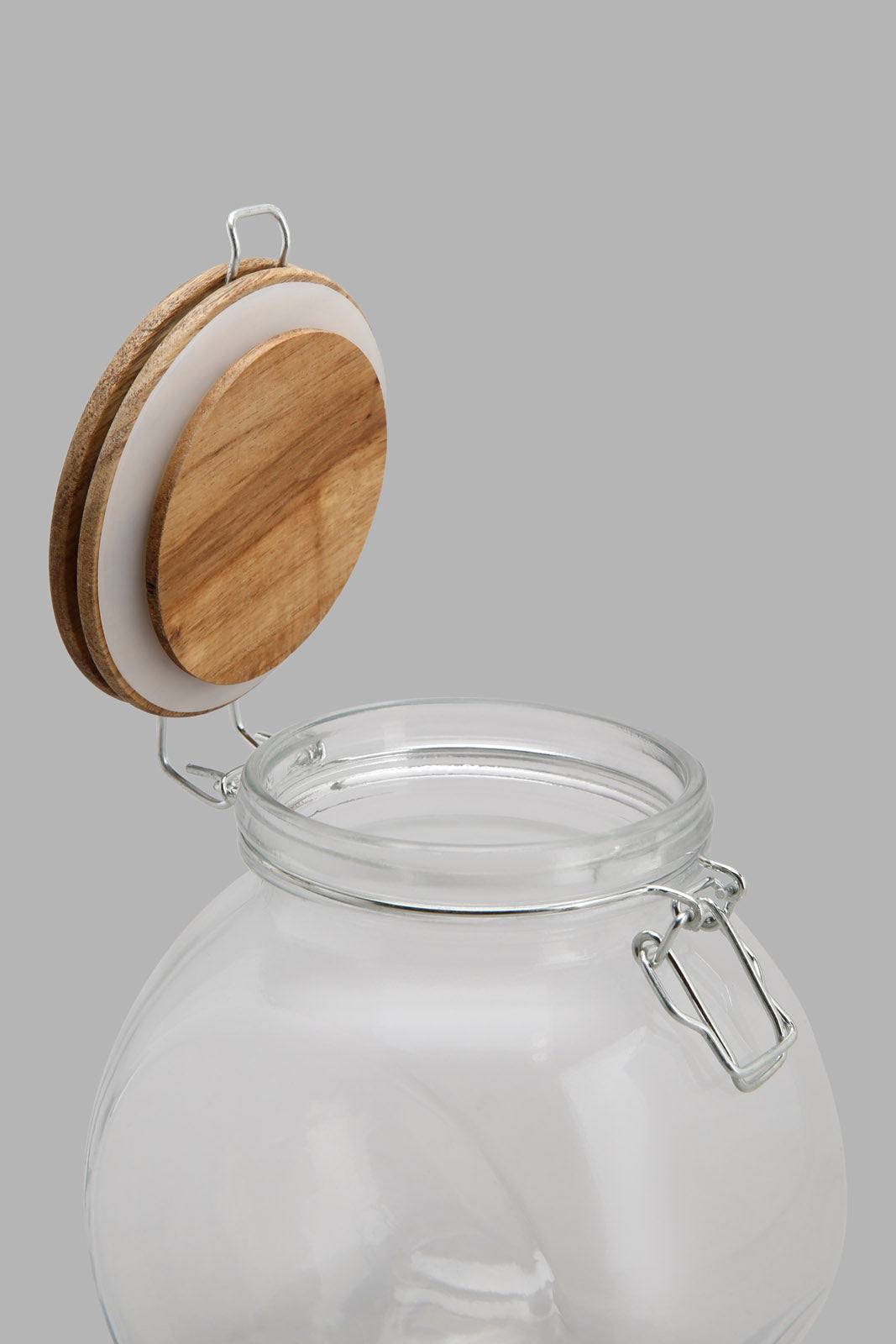 Redtag-Clear-Glass-Jar-With-Woven-Lid-(Medium)-Category:Canisters-And-Jars,-Colour:White,-Deals:New-In,-Filter:Home-Dining,-HARMONY,-HMW-DIN-Storage,-New-In-HMW-DIN,-Non-Sale,-Section:Homewares,-W22O-Home-Dining-
