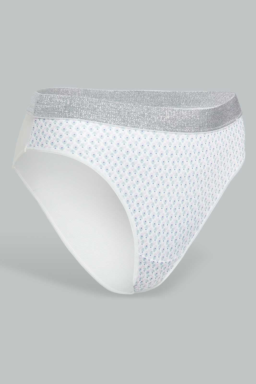 Redtag-White-Floral-Printed-Bikini-Brief-Briefs-Bikini-Women's-
